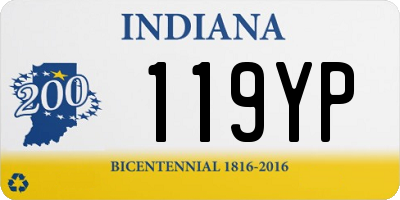 IN license plate 119YP