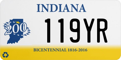 IN license plate 119YR