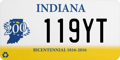 IN license plate 119YT