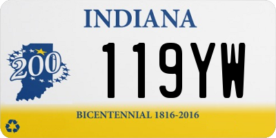IN license plate 119YW