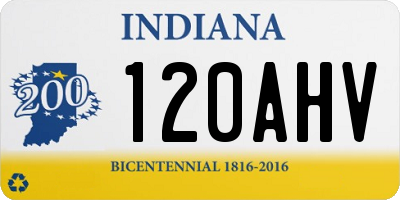IN license plate 120AHV