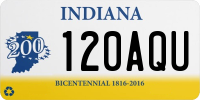 IN license plate 120AQU
