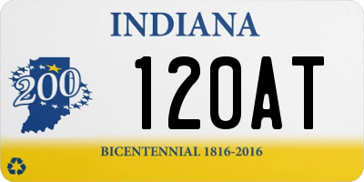 IN license plate 120AT