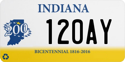 IN license plate 120AY