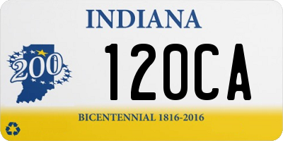 IN license plate 120CA