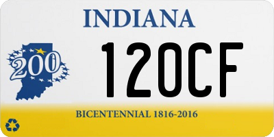 IN license plate 120CF