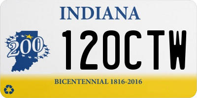 IN license plate 120CTW