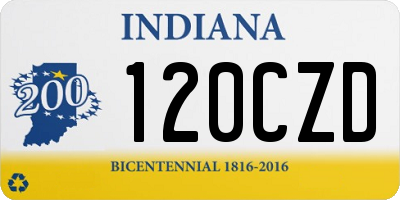 IN license plate 120CZD