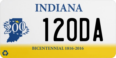 IN license plate 120DA