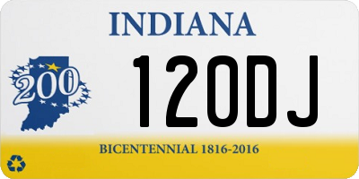 IN license plate 120DJ