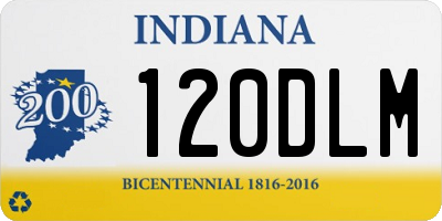 IN license plate 120DLM