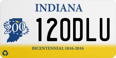 IN license plate 120DLU