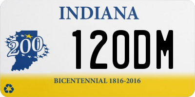 IN license plate 120DM