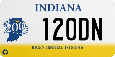 IN license plate 120DN