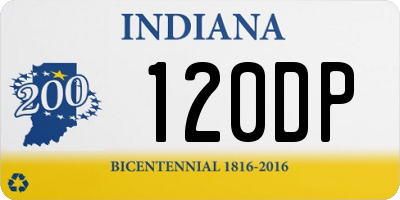 IN license plate 120DP