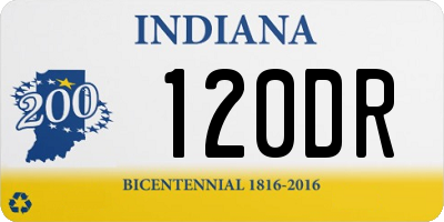 IN license plate 120DR