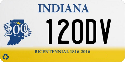 IN license plate 120DV