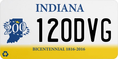 IN license plate 120DVG