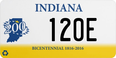 IN license plate 120E