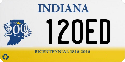 IN license plate 120ED