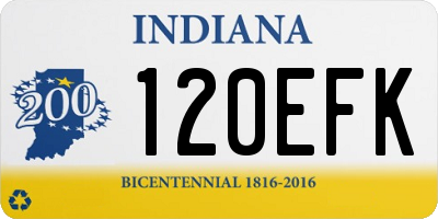 IN license plate 120EFK