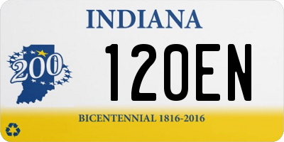 IN license plate 120EN