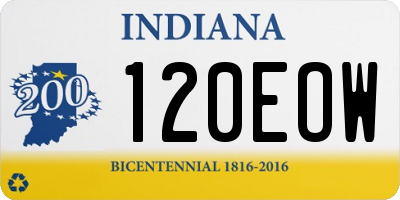 IN license plate 120EOW