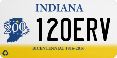 IN license plate 120ERV