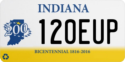 IN license plate 120EUP