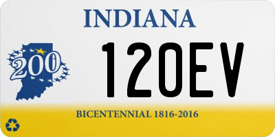 IN license plate 120EV