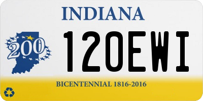 IN license plate 120EWI