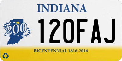 IN license plate 120FAJ