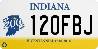 IN license plate 120FBJ
