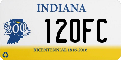 IN license plate 120FC