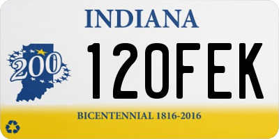 IN license plate 120FEK