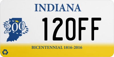 IN license plate 120FF