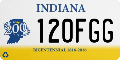 IN license plate 120FGG