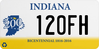 IN license plate 120FH