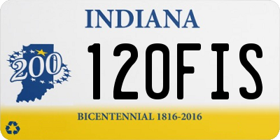 IN license plate 120FIS