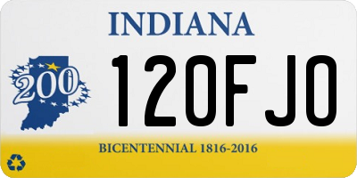 IN license plate 120FJO