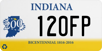 IN license plate 120FP