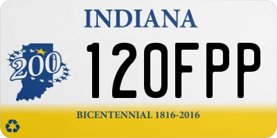 IN license plate 120FPP