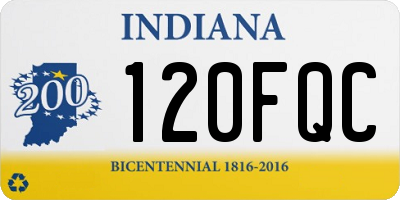IN license plate 120FQC