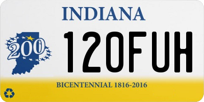 IN license plate 120FUH