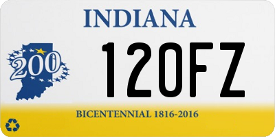 IN license plate 120FZ