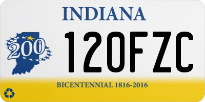 IN license plate 120FZC