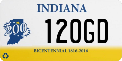 IN license plate 120GD