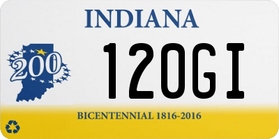 IN license plate 120GI