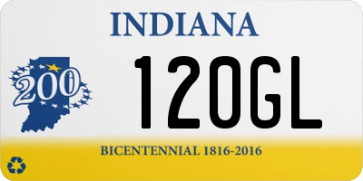 IN license plate 120GL