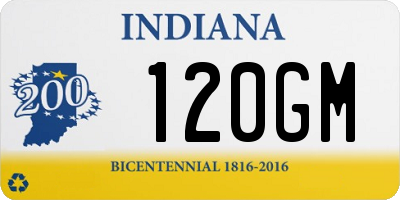 IN license plate 120GM